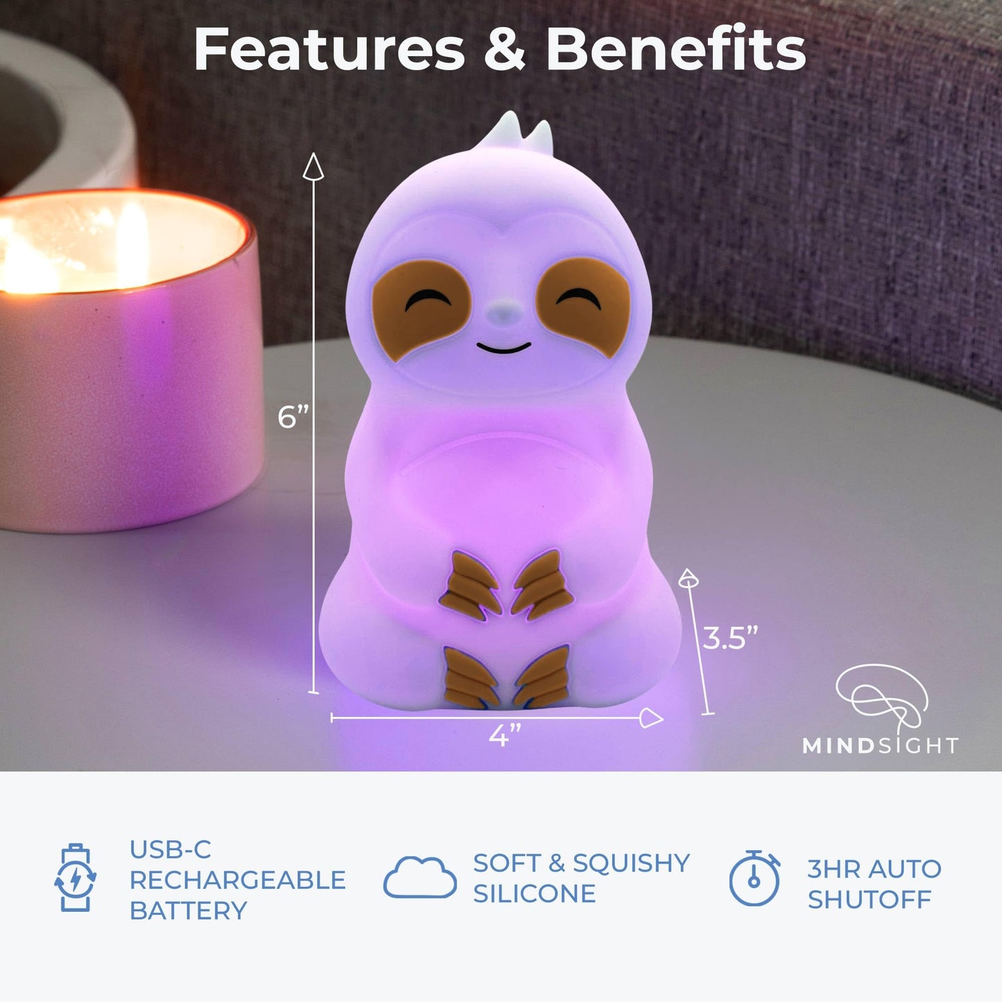 Mindsight 'Breathing Buddha' Guided Visual Meditation Tool for Mindfulness | Slow Your Breathing & Calm Your Mind for Stress & Anxiety Relief | Perfect for Adults & Kids | Relaxing Self Care Gift