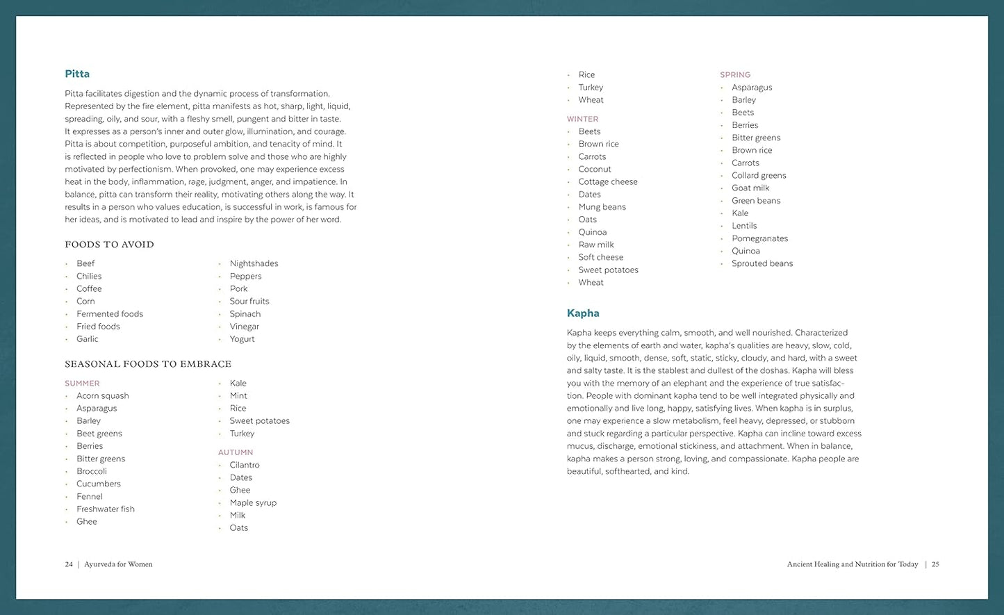 Ayurveda for Women: The Power of Food as Medicine with Recipes for Health and Wellness