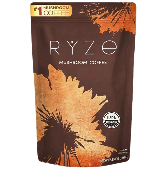 RYZE Mushroom Coffee Organic 2026 – New Formula | 30 Servings